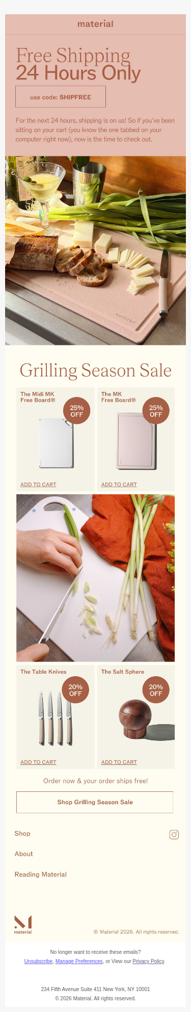 Your Order Ships Free