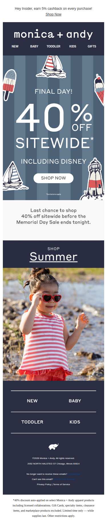 Final Day! 40% Off Sitewide