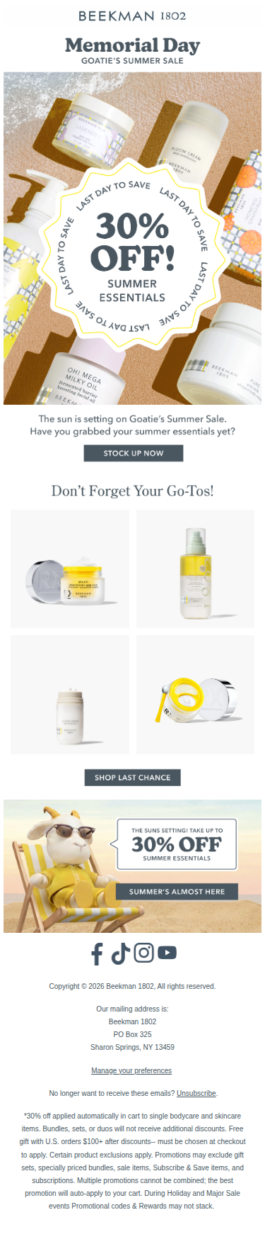 Hello, Summer. Goodbye, 30% Off 👋