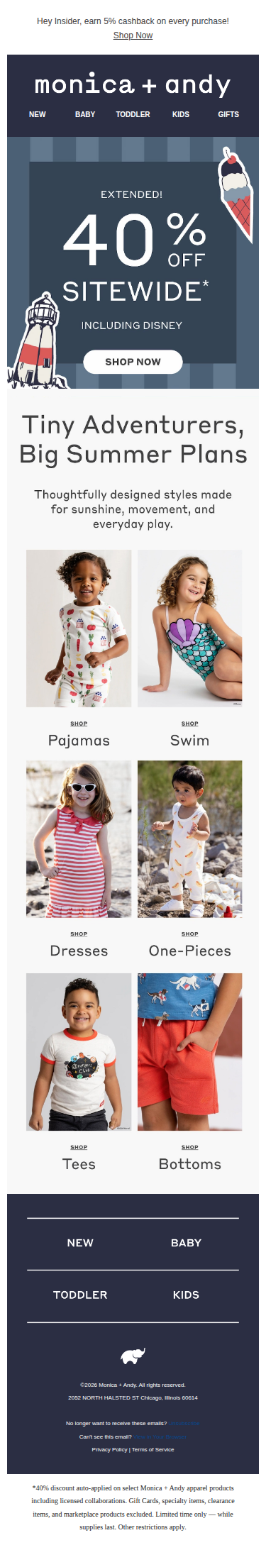 40% Off For Summer Days Ahead ☀️