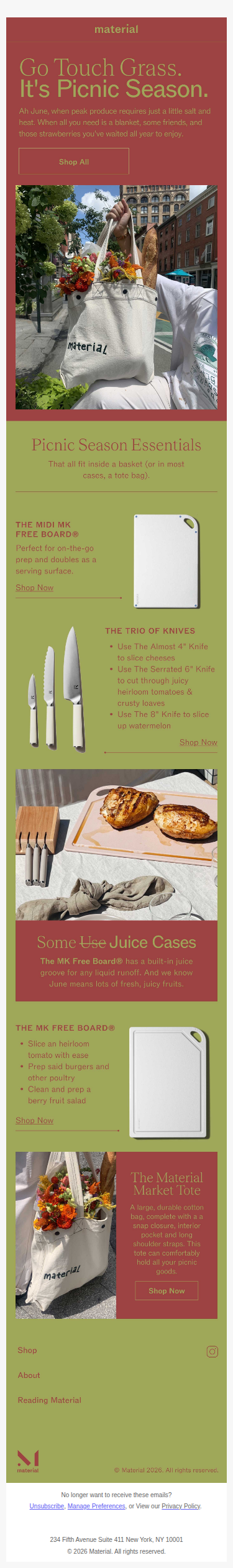 Welcome to June, AKA Picnic Season