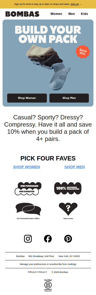 Save 10% with Custom Packs