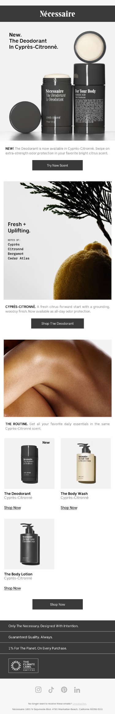 New Scent. The Deodorant.