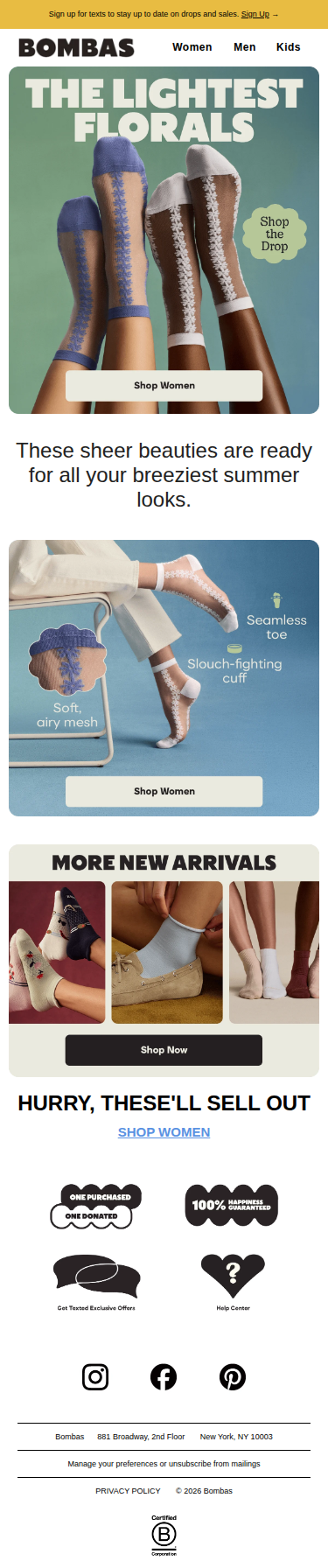 NEW SHEER FLORAL SOCKS