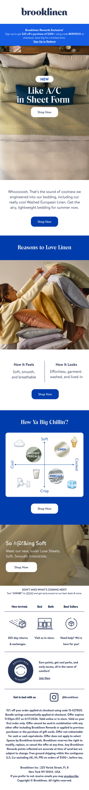 Linen = A/C in Sheet Form