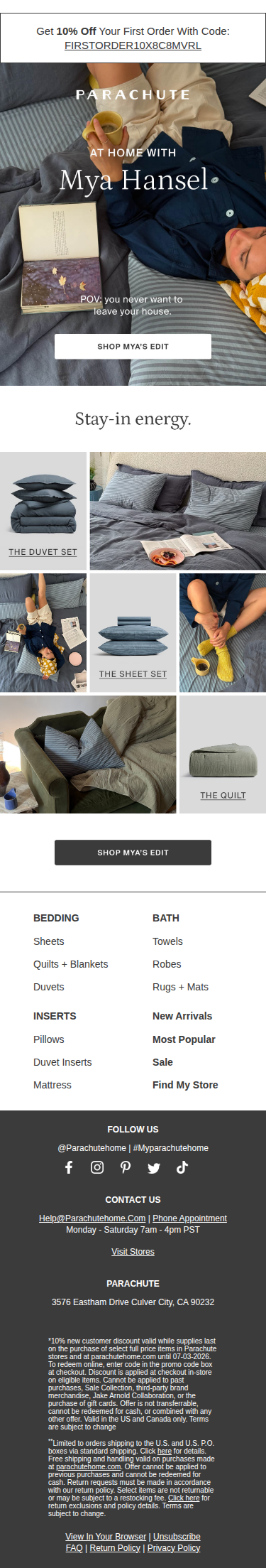 Mya Hansel’s Stay-In Essentials