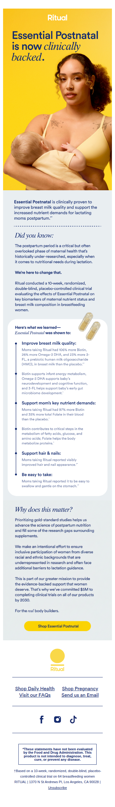 Essential Postnatal: now clinically proven to improve breast milk quality*†