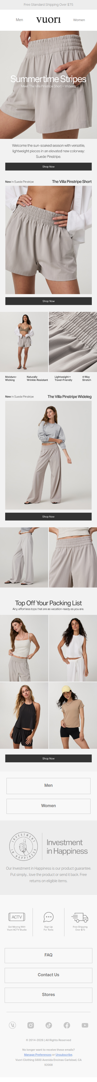 New For Summer: Villa, In Pinstripe