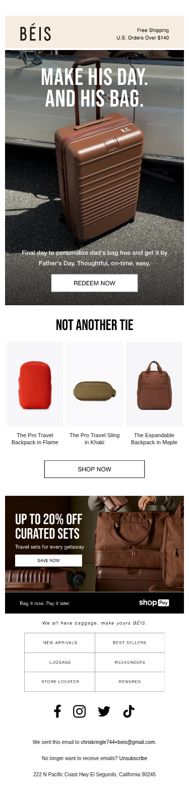 #1 DAD looks better on a bag