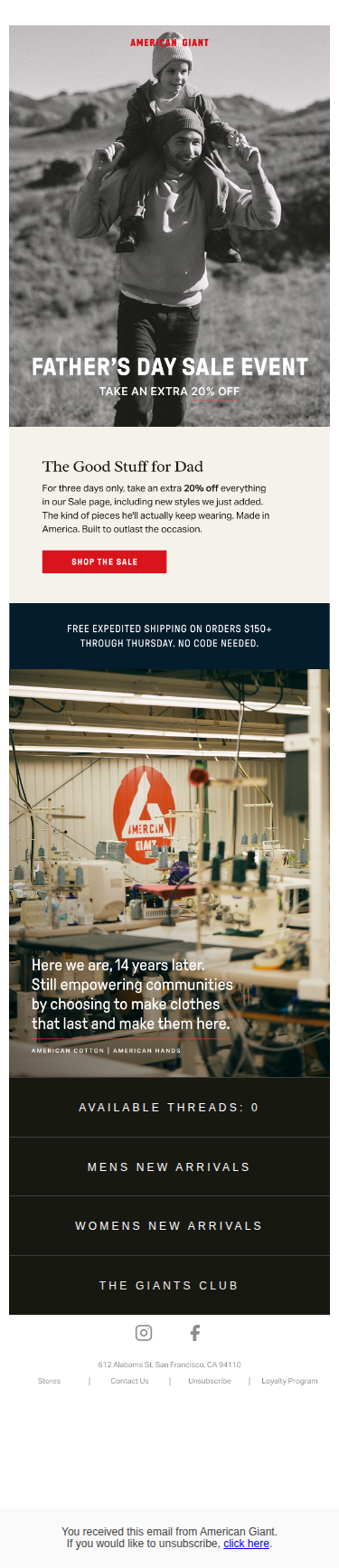Extra 20% Off For Father's Day