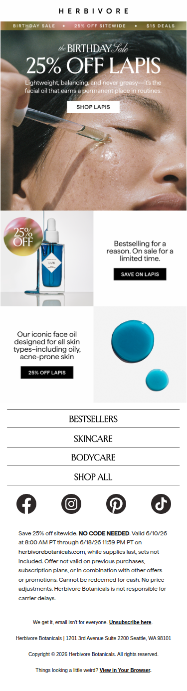 LAPIS is 25% off for our Birthday Sale 🎉