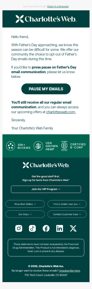 Father's Day: Manage Your Email Preferences