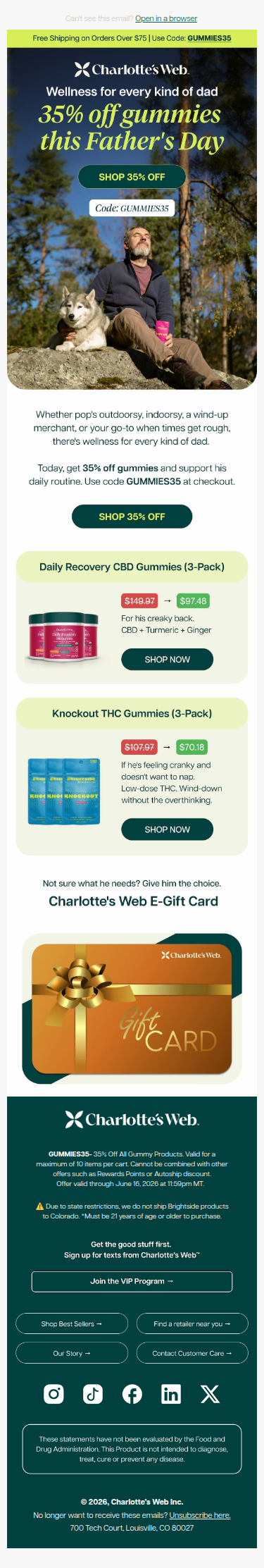 Pop's getting 35% off gummies this Father's Day.
