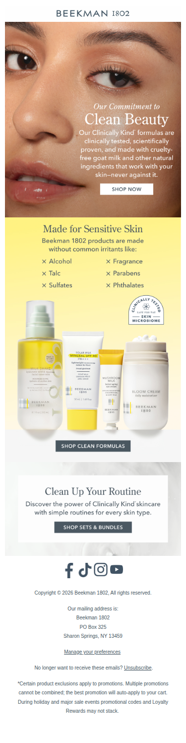 We’re Committed to Clean Beauty 💛
