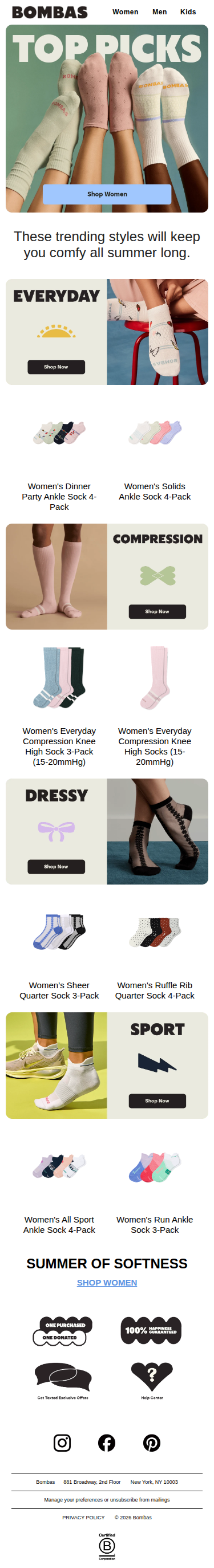 Top Women’s Picks for Summer Comfort