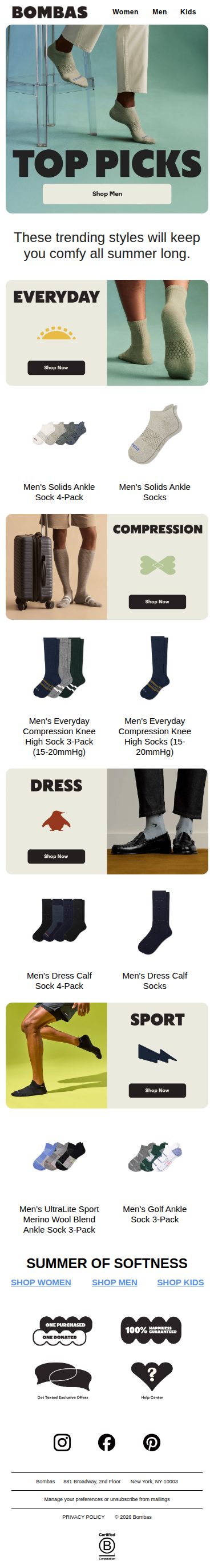Top Men’s Picks for Summer Comfort