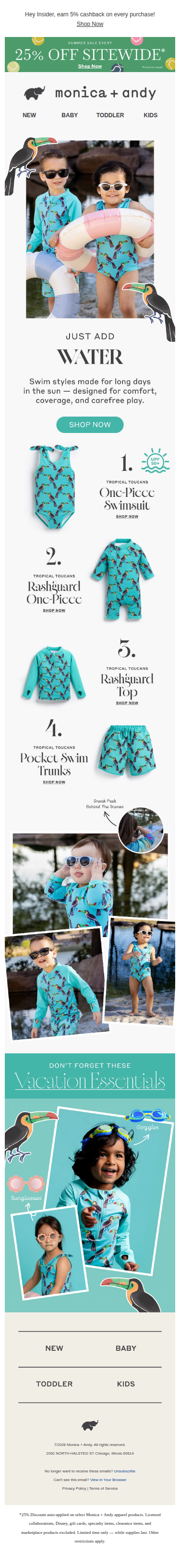 Pool to Beach, 25% Off 🦜🌊