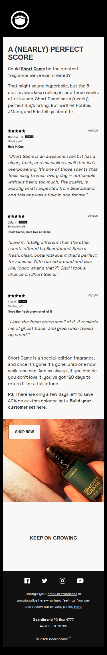 Is Short Game Already the Greatest Beardbrand Fragrance?