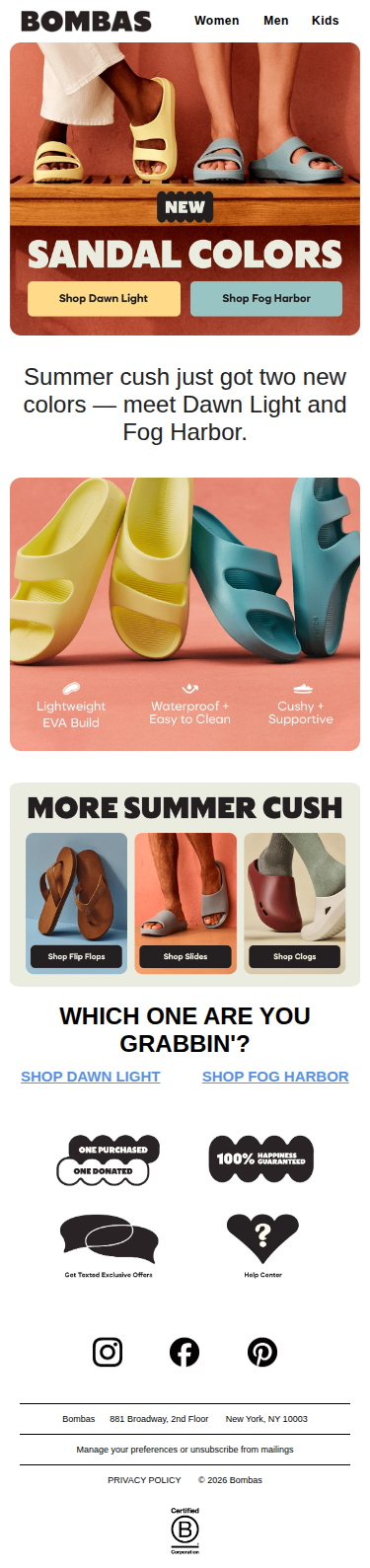 NEW Summer Sandal Colors