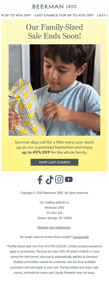 Our Family-Sized Sale Ends Soon! ⏰
