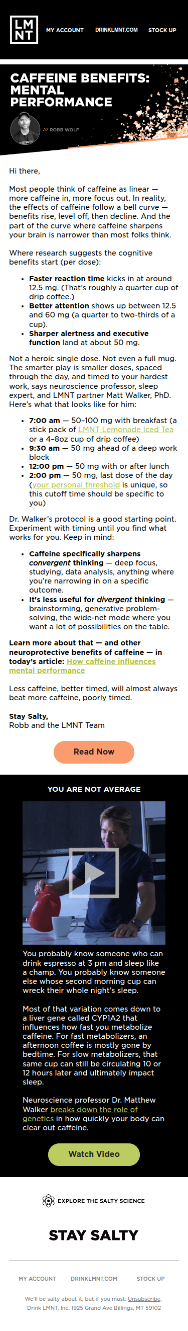 How a neuroscientist times his caffeine
