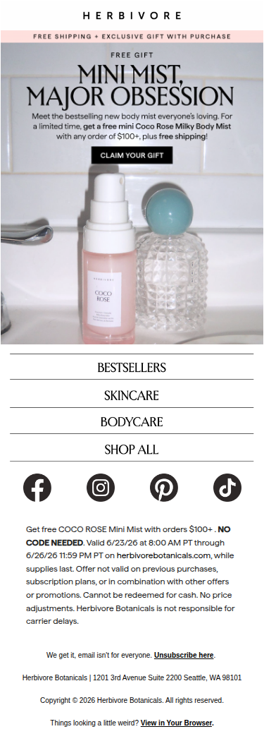 FREE GIFT: It's prime time for Coco Rose 👀