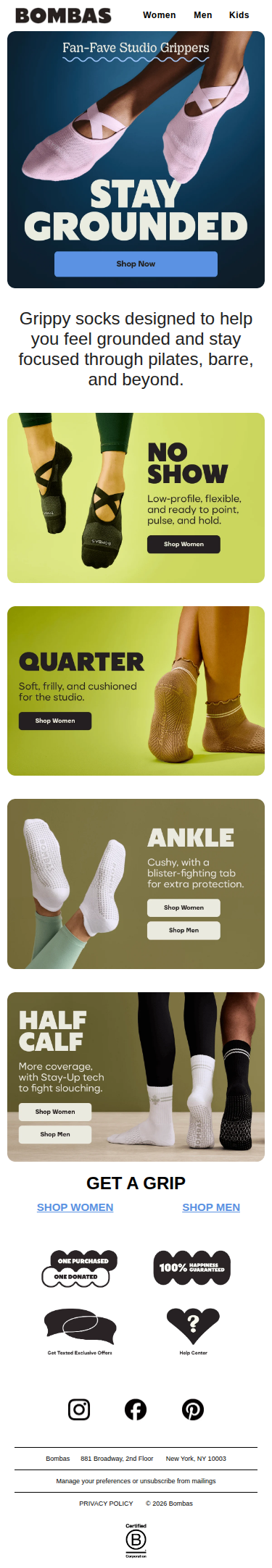 Studio Grippers: 4 Fan-Fave Styles