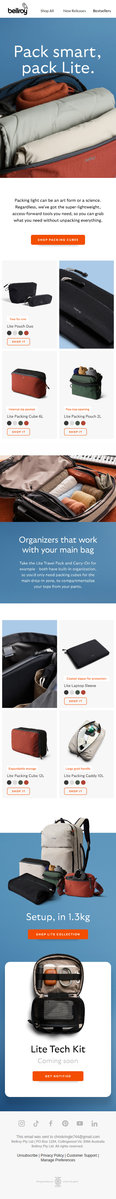 Smart packing? Lite work.