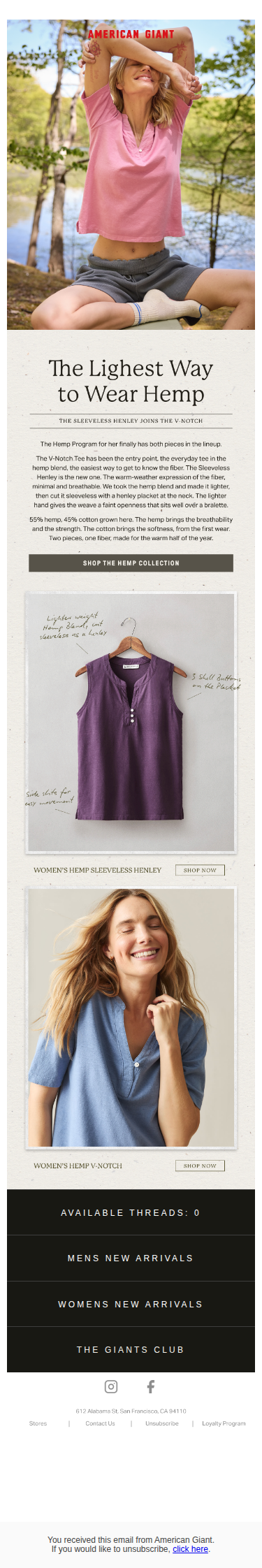The lightest way to wear hemp