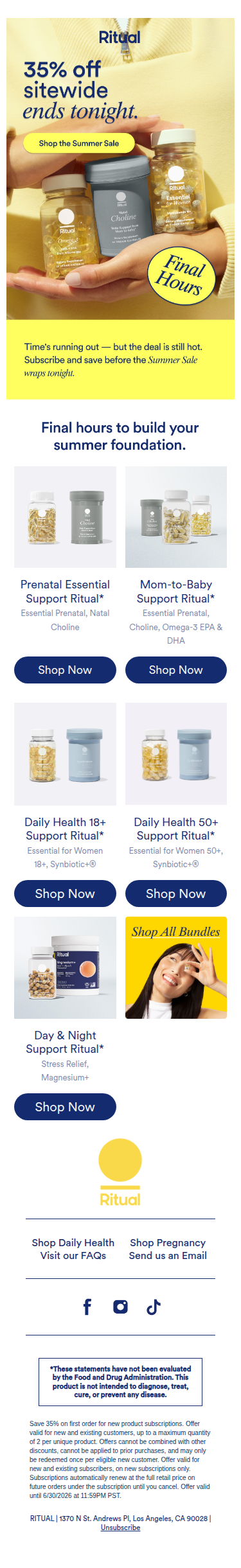 35% off sitewide ends tonight