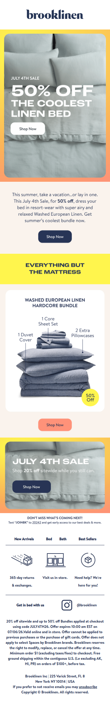 SHOP EVERYTHING BUT THE MATTRESS FOR 50% OFF