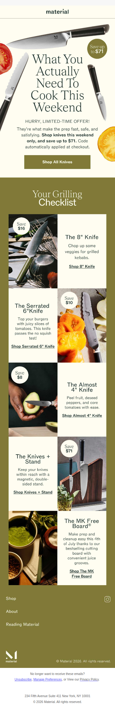 Grilling Favorites on Sale - Limited Time Only
