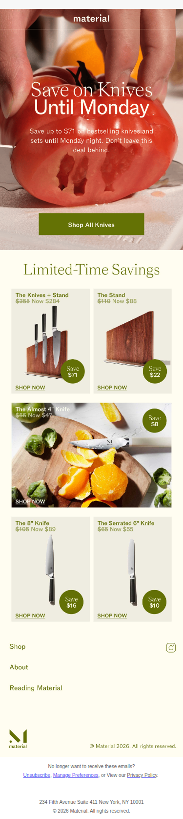 Weekend plans: sharper knives