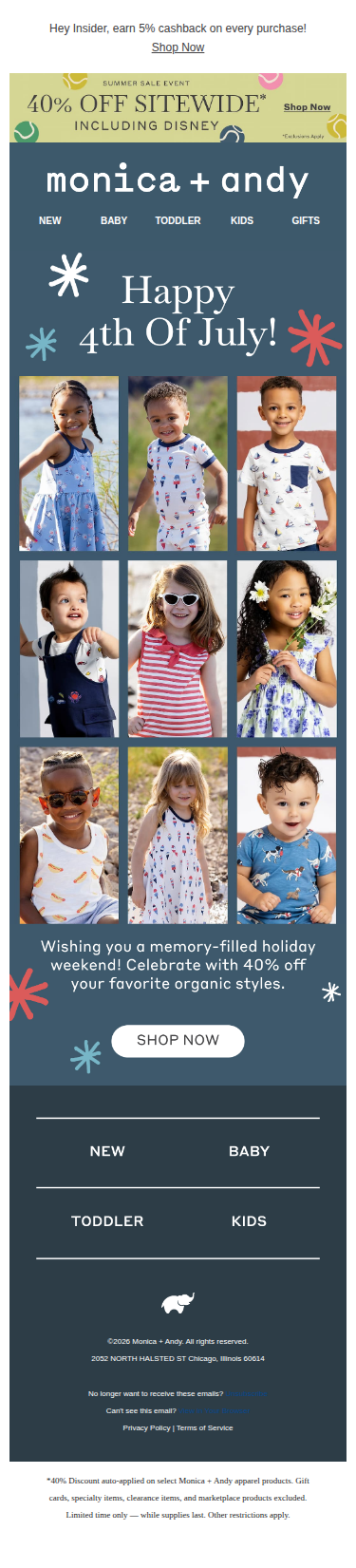 40% Off Sitewide For the Fourth!