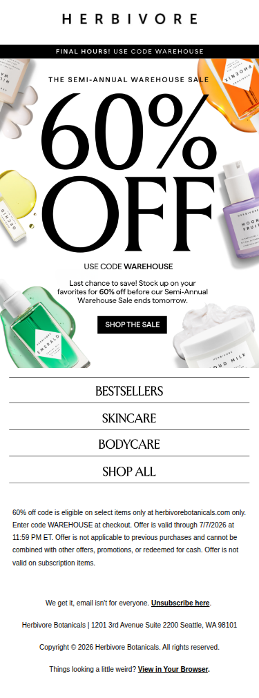 Final Hours! 60% off ends tomorrow