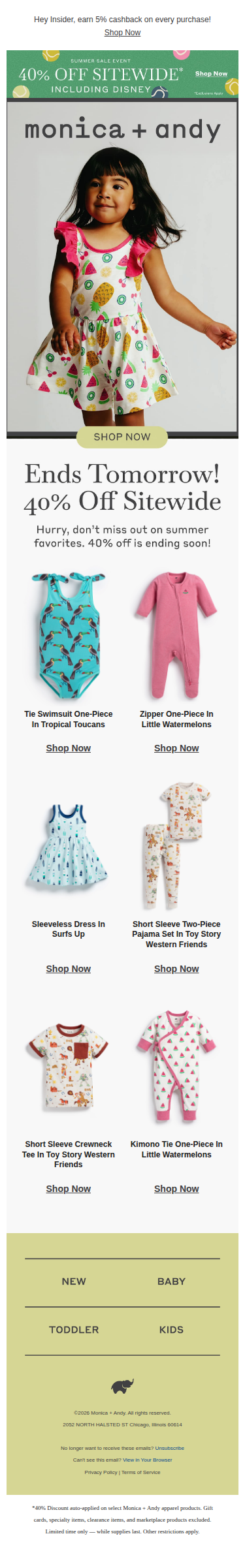 40% Off Sitewide Ends Tomorrow