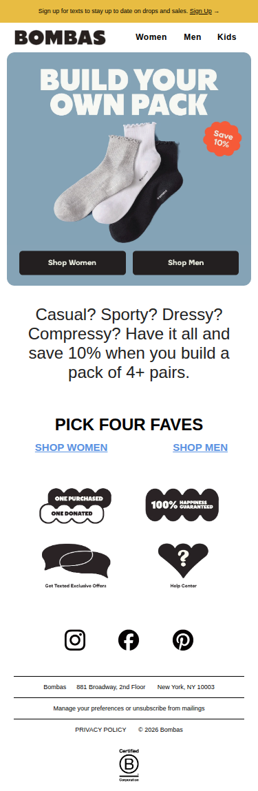 Pick Your Faves: 10% Off Custom Packs