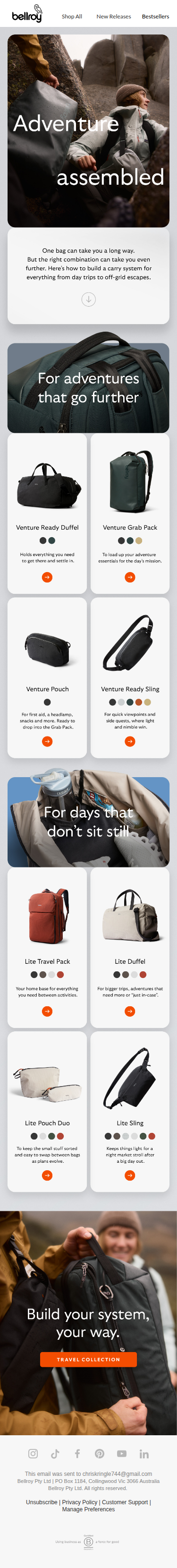 Your outdoor travel setups, sorted.