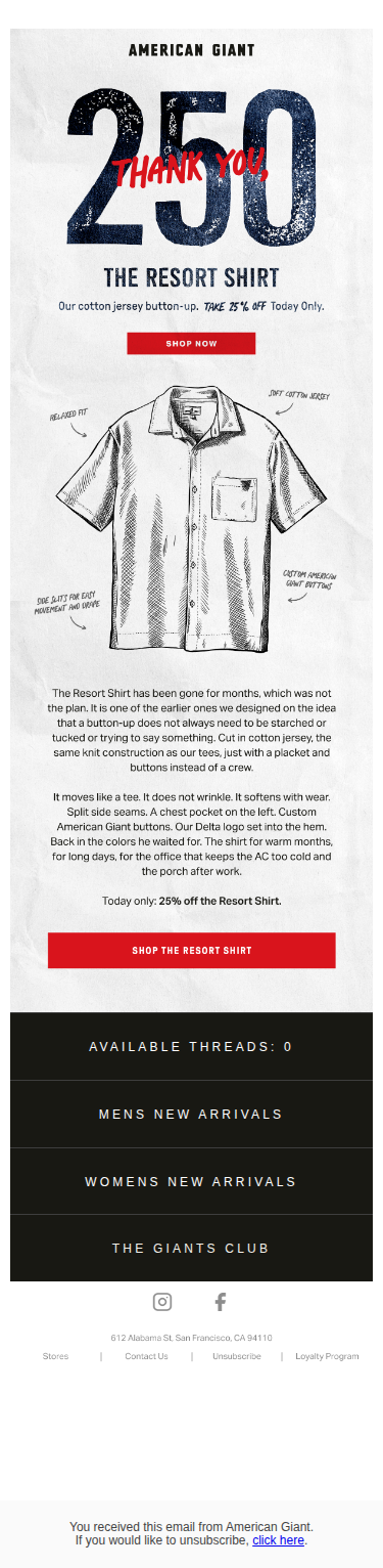 Thank You, 250 · No. 6: The Resort Shirt