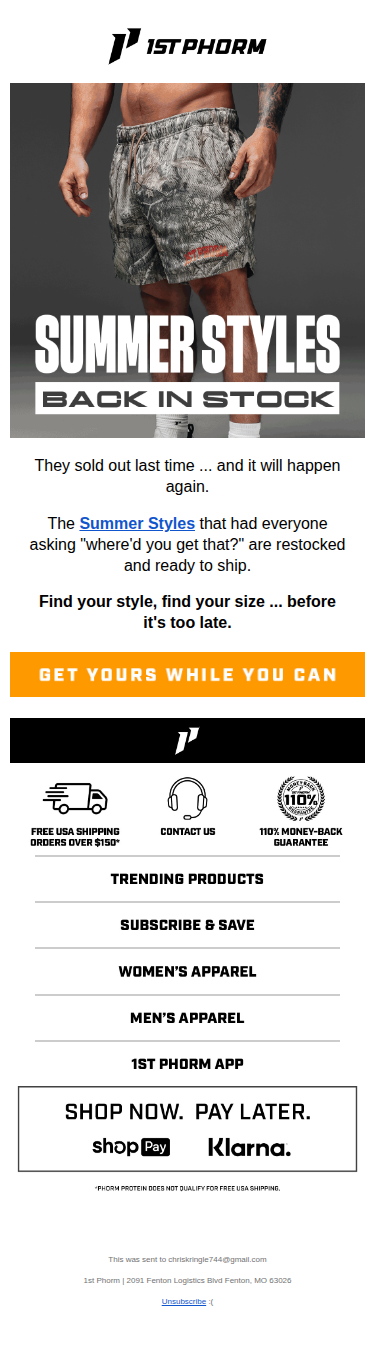 Your size is available ... for now