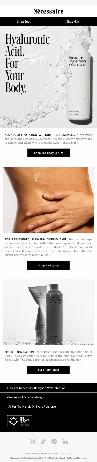 0.5% Hyaluronic Acid. For The Body.