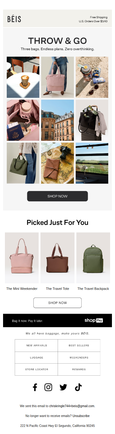 Not every trip needs a suitcase.