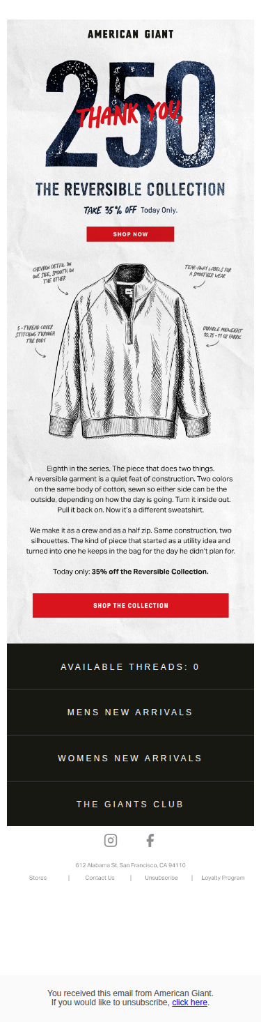 Thank You, 250 · No. 8: The Reversible Collection