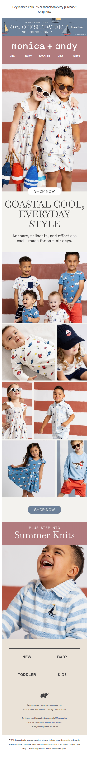 Your Coastal Favorites, 40% Off