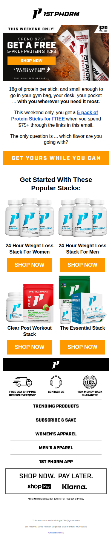 Grab-and-go protein, on us...