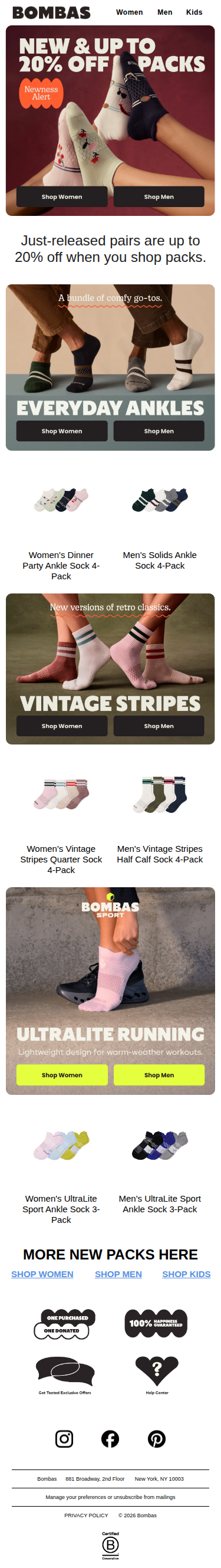 Save Up to 20% On New Packs