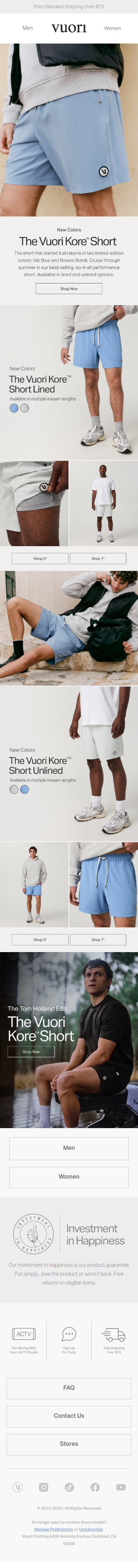 New Vuori Kore™ Short Colors