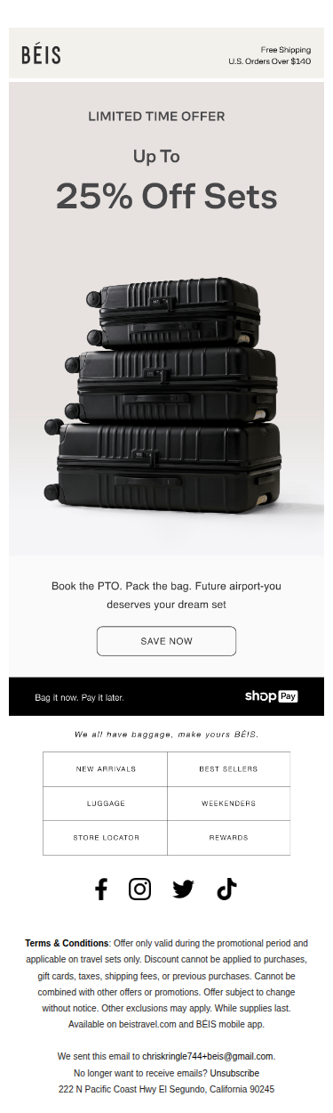 Exclusive Offer: Up to 25% Off Sets