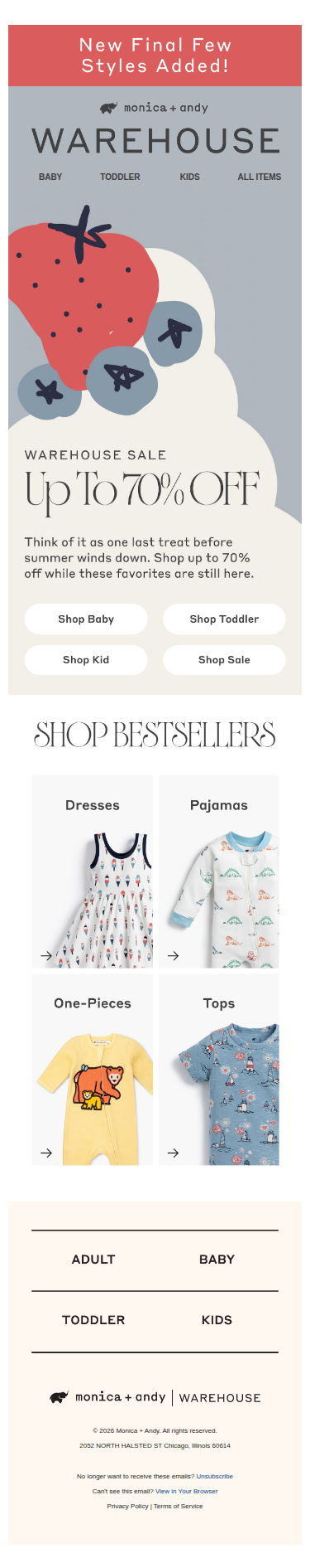 Warehouse Finds, Up to 70% Off