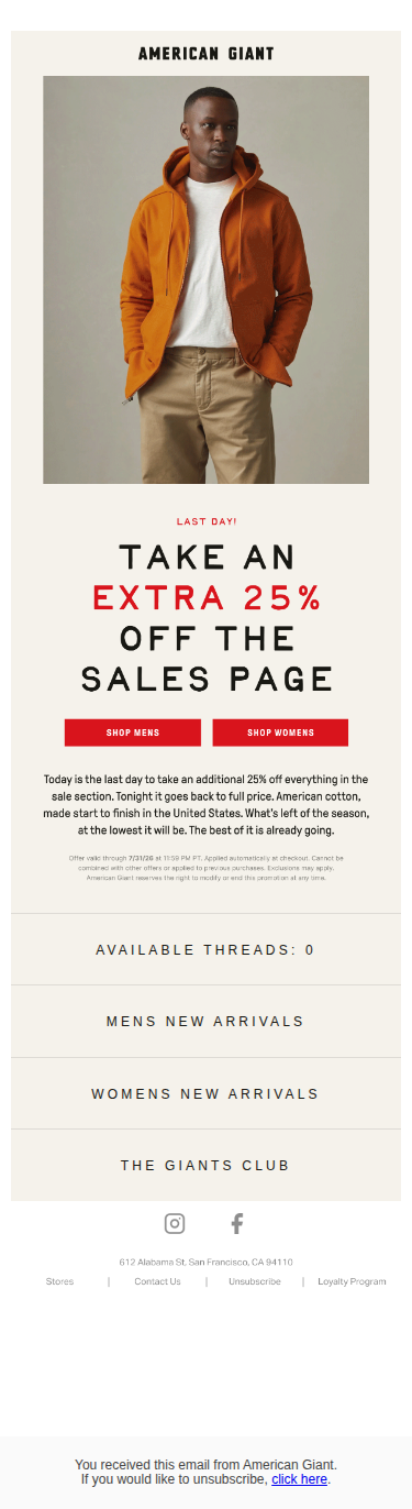 Final Hours: Save an Extra 25% Off Sale Items